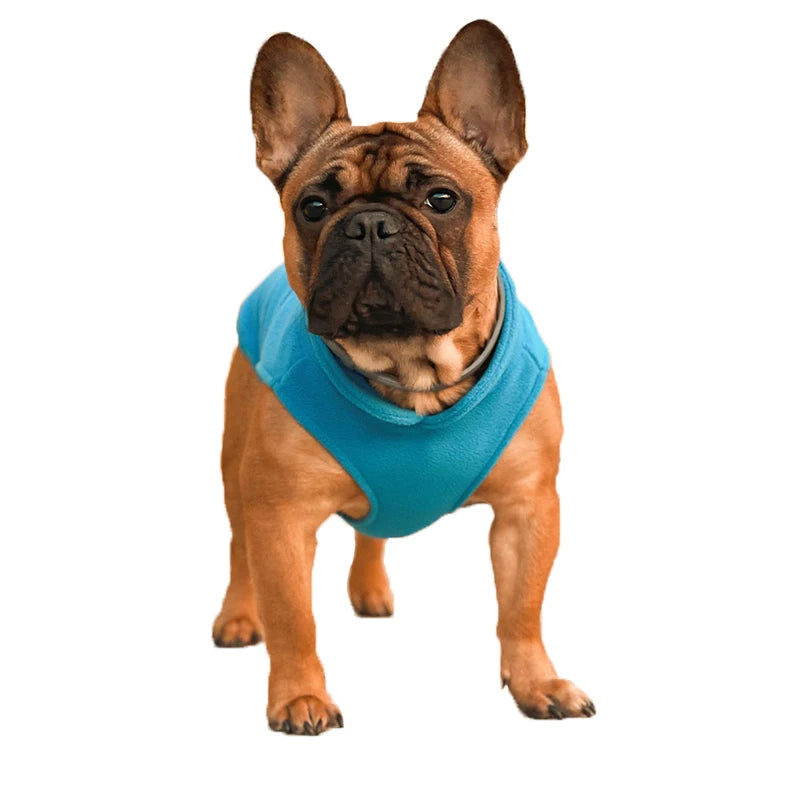 Warm Sleeveless Fleece Dog Clothes.
