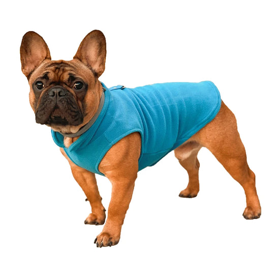 Warm Sleeveless Fleece Dog Clothes.