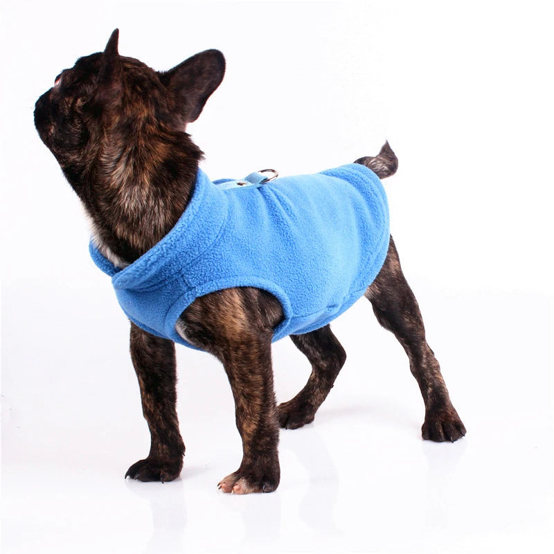 Warm Sleeveless Fleece Dog Clothes.